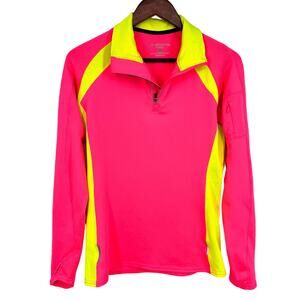 Brooks For Women Sz Small Equilibrium Technology Neon Pink Running Shirt Top